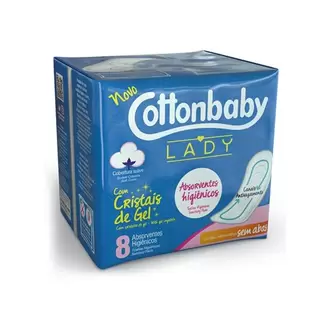 Oferta de Absorvente Cottonbaby Lady Suave sem Abas 8Un por R$3,29 em Supermercados Myatã