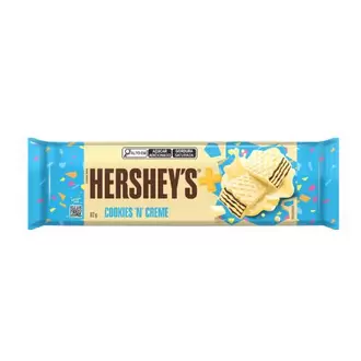 Oferta de Chocolate Mais Cookies Hershey's 102g por R$4,99 em Supermercados Myatã