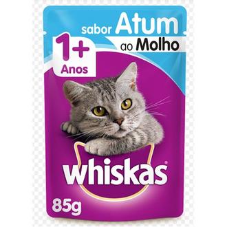 Oferta de Ração Úmida para Gatos Adultos Sabor Atum Ao Molho Whiskas 85g por R$3,19 em Supermercados Paraná