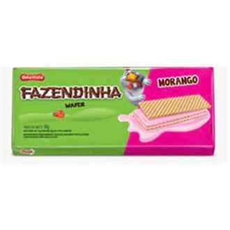 Oferta de Biscoito Wafer de Morango Fazendinha Bela Vista 95G por R$2,98 em Supermercados Paraná