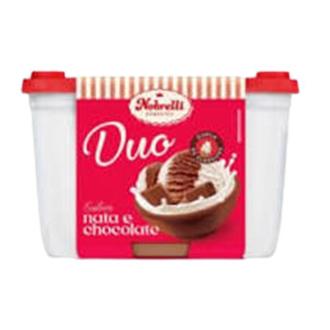 Oferta de Sorvete Nata e Chocolate Duo Nobrelli Pote 1,3l por R$14,96 em Supermercados Paraná
