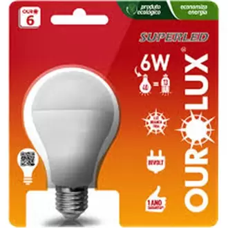 Oferta de Lâmpada Superled Ourolux 6W Bivolt 6400K 1Un por R$7,47 em Supermercados Paraná