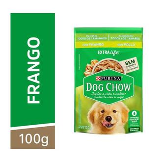 Oferta de Raçãoo para Cão de Filhote Frango Ao Molho Dog Chow 100g por R$2,99 em Supermercados São Vicente
