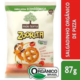 Oferta de Salgadinho Zooreta Orgânico Pizza Mãe Terra 87G por R$8,99 em Supermercados São Vicente
