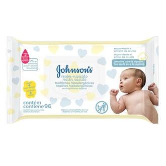 Oferta de Lenços Umedecidos Baby Recém Nascido Johnson's 96Un por R$25,69 em Supermercados São Vicente
