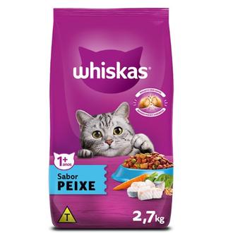 Oferta de Ração para Gatos Adultos Sabor Peixe Whiskas 2,7Kg por R$49,9 em Supermercados São Vicente