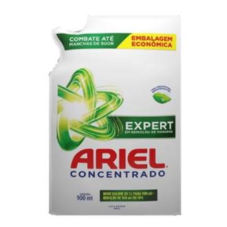 Oferta de Lava Roupa Líquido Ariel Concentrado Sachê 900Ml por R$13,5 em Supermercados São Vicente