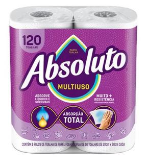 Oferta de Toalha Papel Absoluto Multiuso 120fls 2un por R$6,59 em Supermercados São Vicente