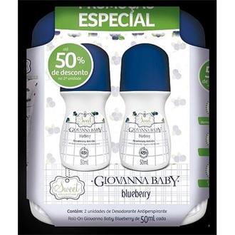 Oferta de Desodorante Blueberry Giovanna Baby 50Ml por R$7,99 em Supermercados São Vicente