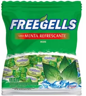 Oferta de Bala de Menta Freegells 475g por R$6,99 em Supermercados São Vicente