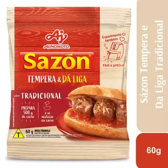 Oferta de Tempero para Dá Liga Tradicional Sazón 60g por R$3,99 em Supermercados São Vicente