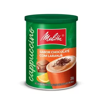 Oferta de Cappuccino Solúvel Chocolate com Laranja Melitta 200G por R$9,99 em Supermercados São Vicente