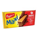 Oferta de Biscoito Bauducco Wafer Maxi Chocolate 117g por R$3,99 em Supermercados Tiaozinho