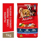 Oferta de Raça Para Cães Filhotes Purina Alpo Carne Frango Cereais Vegetais E Leite 1kg por R$18,99 em Supermercados Tiaozinho