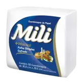 Oferta de Guardanapo Mili 30x29,5 Com 50 Unidades por R$4,49 em Supermercados Tiaozinho