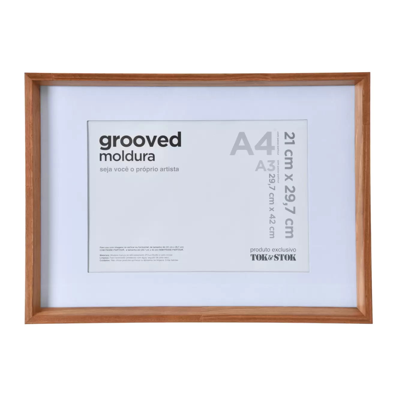 Oferta de MOLDURA A4 21 CM X 29 CM GROOVED por R$82,9 em Tok&Stok