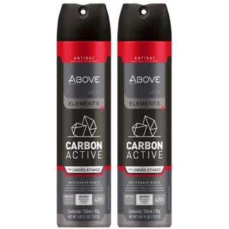Oferta de Kit Desodorante Antitranspirante Carbon Active 150Ml Above com 2Un por R$24,46 em Tome Leve