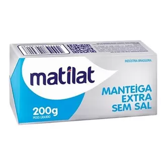 Oferta de Manteiga Matilat Extra sem Sal 200g. por R$10,97 em Tome Leve