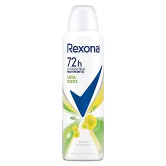 Oferta de Desodorante Antitranspirante Aerosol Feminino Erva Doce Rexona 150ml por R$13,99 em Tome Leve