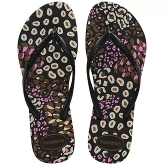 Oferta de Chinelo Havaianas Slim Animals Preto Pink Lemonade Nº37/38 por R$43,9 em Tome Leve