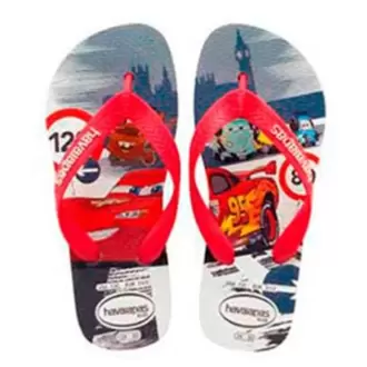 Oferta de Chinelo Havaianas Cars Kids Branco N°23/24 por R$45,9 em Tome Leve