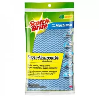 Oferta de Pano Multiuso Azul Scotch Brite com 5Un por R$12,9 em Tome Leve