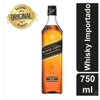 Oferta de Whisky Escocês Blended Black Label Johnnie Walker Garrafa 750ml por R$129 em Tome Leve