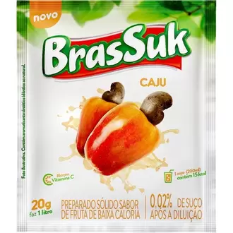 Oferta de Refresco Brassuk Lual em Pó Cajú Embalagem 20G por R$0,99 em Tome Leve