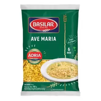 Oferta de Macarrão Semolado Ave Maria Basilar 400G por R$2,79 em Tome Leve