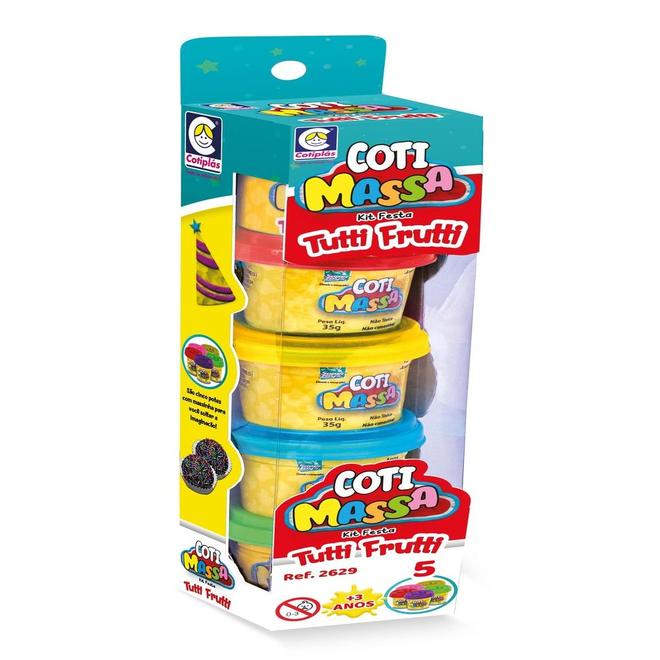Oferta de Coti Massa Tutti Frutti Kit Festa - Cotiplás por R$19,99 em ToyMania