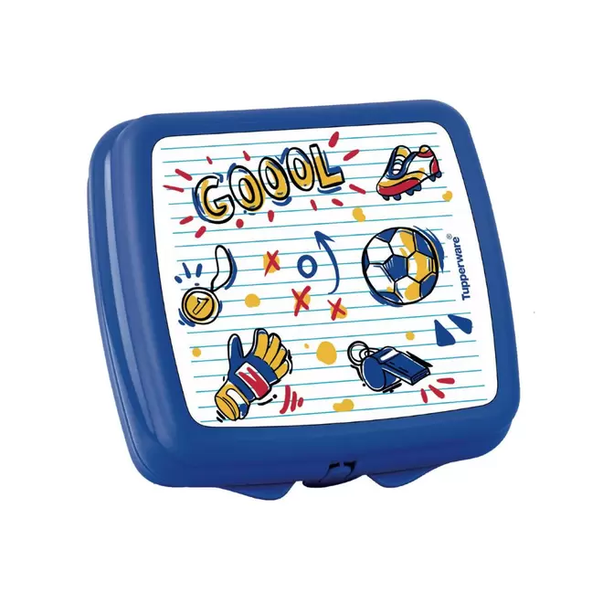 Oferta de Porta Sanduiche Lanche com tampa infantil Tupperware Futebol por R$68,9 em Tupperware