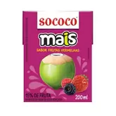 Oferta de Água De Coco Mais Frutas Vermelhas Sococo Tp 200ml por R$1,49 em Unicompra