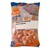 Oferta de Camarão Cinza Sem Cabeça Cozido 61/70 Congelado Alcan Pacote 400g por R$30,99 em Unicompra