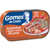 Oferta de Sardinha Gomes Da Costa Molho De Tomate Picante 125g por R$4,79 em Veran Supermercados