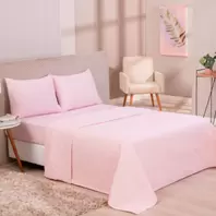 Oferta de Kit Cobre Leito Colcha Solteiro 2 peças Rosa Glacê Vestcasa por R$39,8 em Vest Casa