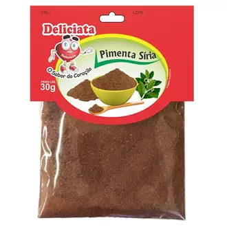 Oferta de Especiarias Deliciata Pimenta Síria Pacote 30G por R$2,99 em Violeta Supermercados