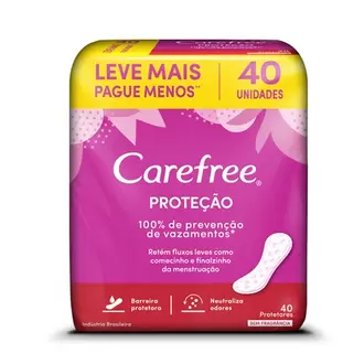 Oferta de Protetor Diário Proteção sem Perfume Carefree 40Un por R$16,99 em Violeta Supermercados