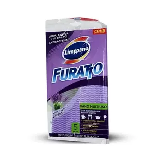 Oferta de Pano Multiuso Limppano Furatto Lavanda Embalagem 5 Un por R$7,99 em Violeta Supermercados