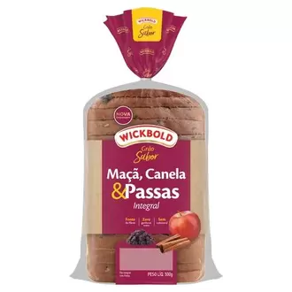 Oferta de Pão Integral Maçã Canela E Passas Wickbold 500g por R$10,99 em Violeta Supermercados