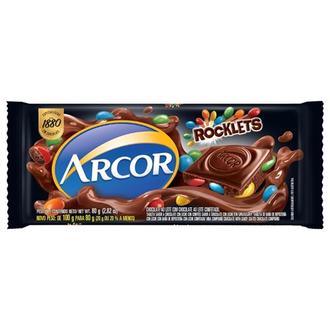 Oferta de Chocolate Rocklets Arcor 80G por R$4,99 em X Supermercados