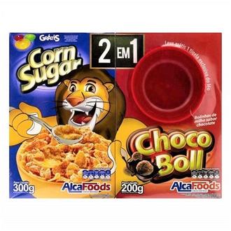 Oferta de Cereal Matinal Alcafoods Choco Boll 200G + Corn Sugar 300G + Grátis Tigela por R$9,98 em X Supermercados