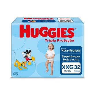 Oferta de Fralda Tripla Proteção Huggies Xxg 32Un por R$32,98 em X Supermercados