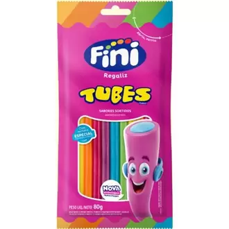 Oferta de Bala Fini Tubes Sabores Sortidos Embalagem 80g por R$5,49 em X Supermercados