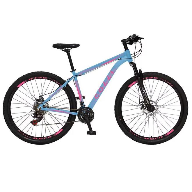 Oferta de Bicicleta Colli Aro 29 Atlanta Azul/Rosa por R$1234,91 em Zema