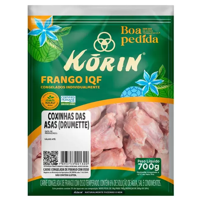 Oferta de Coxinha da Asa Korin Boa Pedida 700g por R$19,99 em Zona Sul