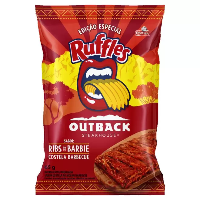 Oferta de Batata Frita Ruffles Costela Barbecue Outback 65g por R$9,9 em Zona Sul