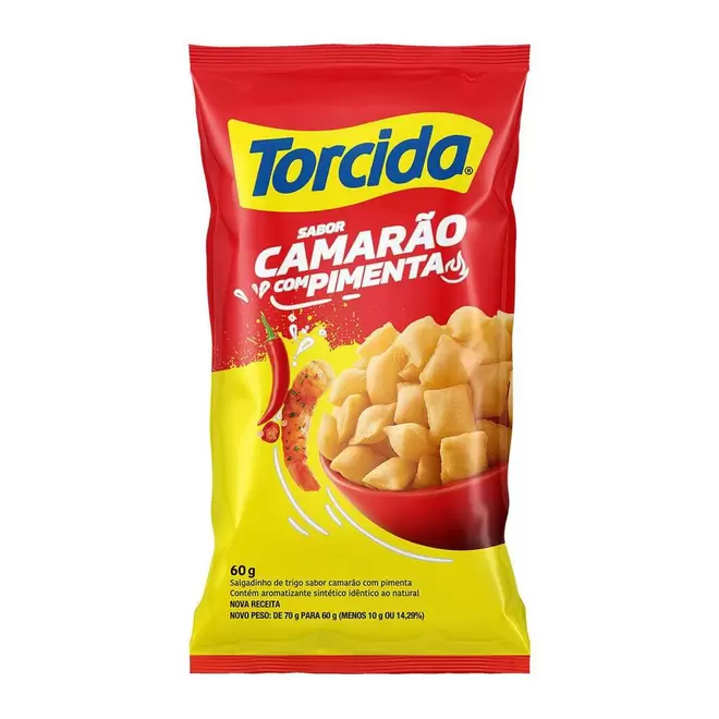 Oferta de Salgadinho Torcida Camarão com Pimenta 60g por R$2,49 em Zona Sul