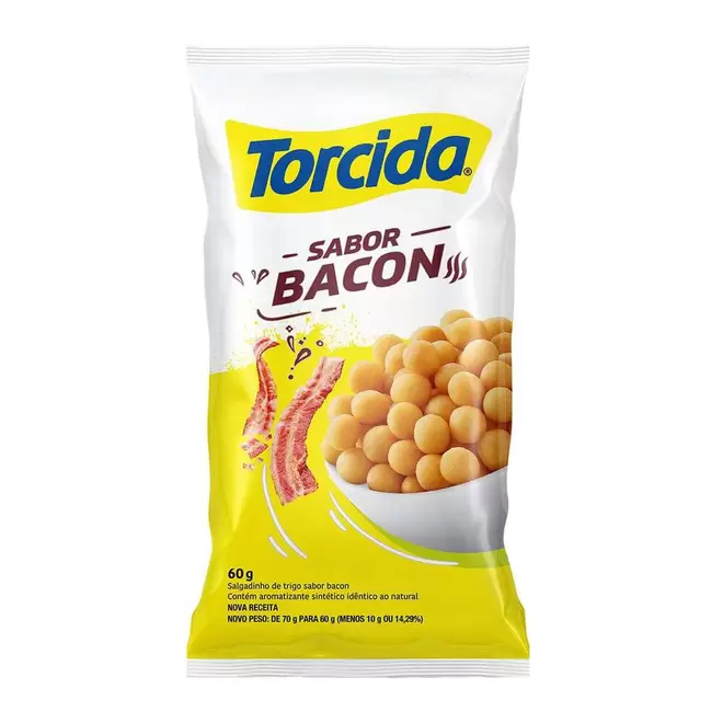 Oferta de Salgadinho Torcida Bacon 60g por R$2,99 em Zona Sul