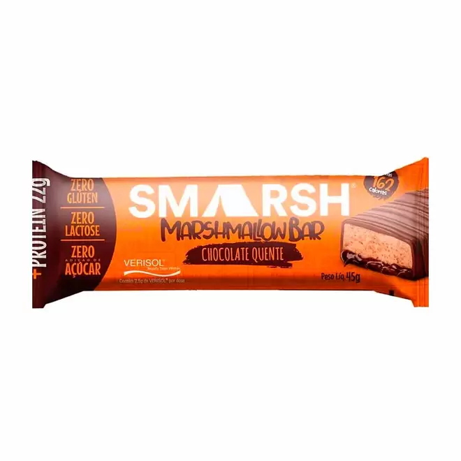 Oferta de Barrinha de Proteína Marshmallow Bar Chocolate Quente Smarsh 55g por R$14,9 em Zona Sul