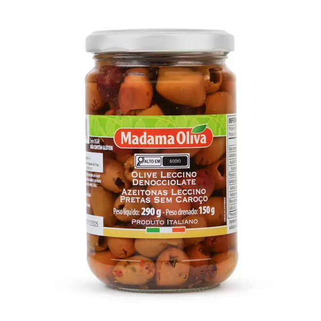 Oferta de Azeitona Preta Sem Caroço Italiana Madama Oliva Leccino Vidro 290g por R$26,64 em Zona Sul